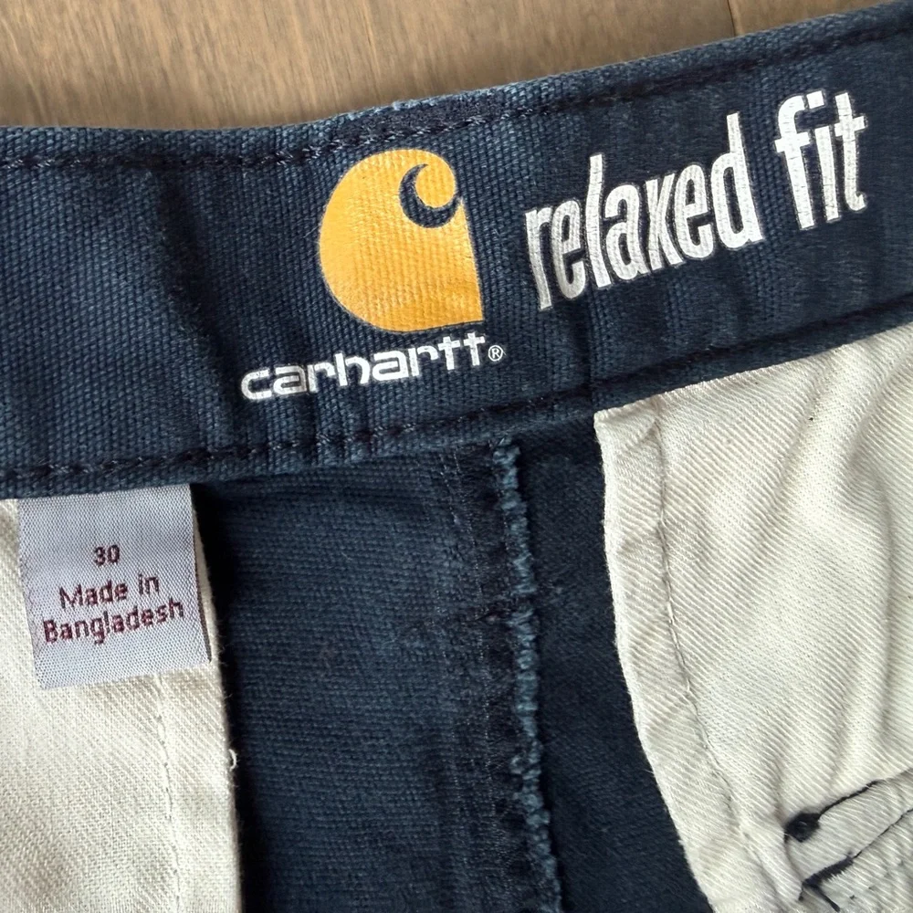 Carhartt Size 30 Navy Rigby Cargo Relaxed Fit 11” Short